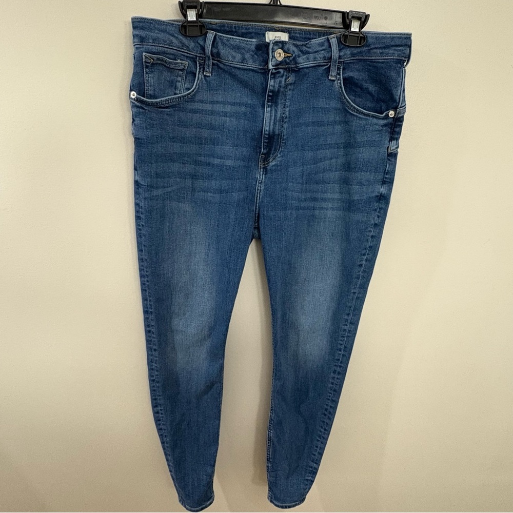 River Island Women’s Medium Wash Skinny Jeans Stretch Size US 14L UK 18L